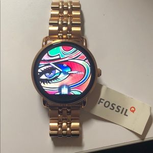 NWT Rose Gold Fossil Smart Watch